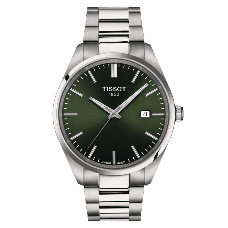TISSOT PR100 Green Steel 40mm Watch