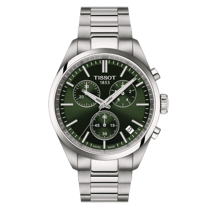 TISSOT PR100 Chrono Steel Green 40mm Watch