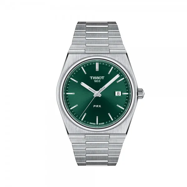 Montre Homme Tissot PRX vert bracelet acier - Réf. T1374101109100