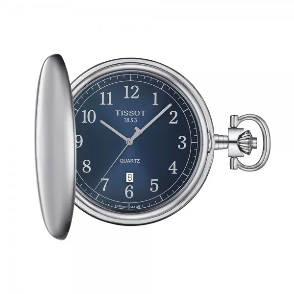 Montre Mixte Tissot Savonnette bleu dégradé bracelet acier - Réf. T8624101904200