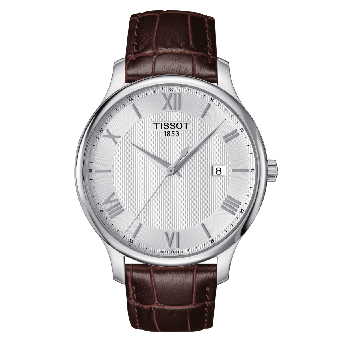 TISSOT Tradition brown leather watch