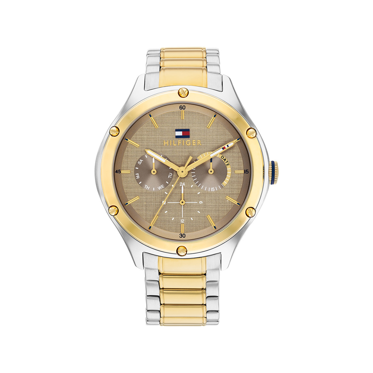 Montre TOMMY HILFIGER lexi femme bracelet acier inoxydable bicolore jaune