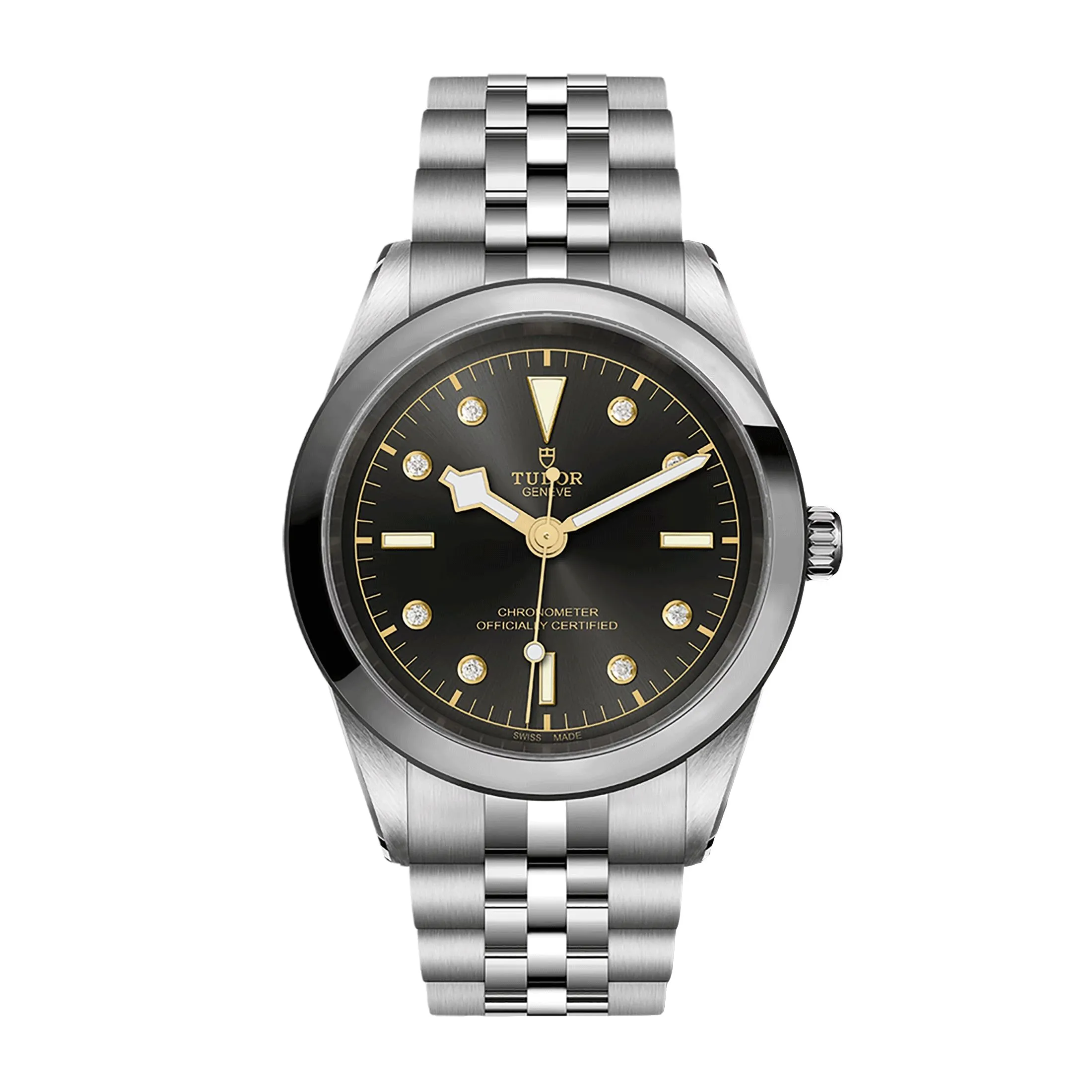 Montre Tudor Black Bay One 41 COSC automatique index diamants cadran anthracite bracelet acier 41 mm