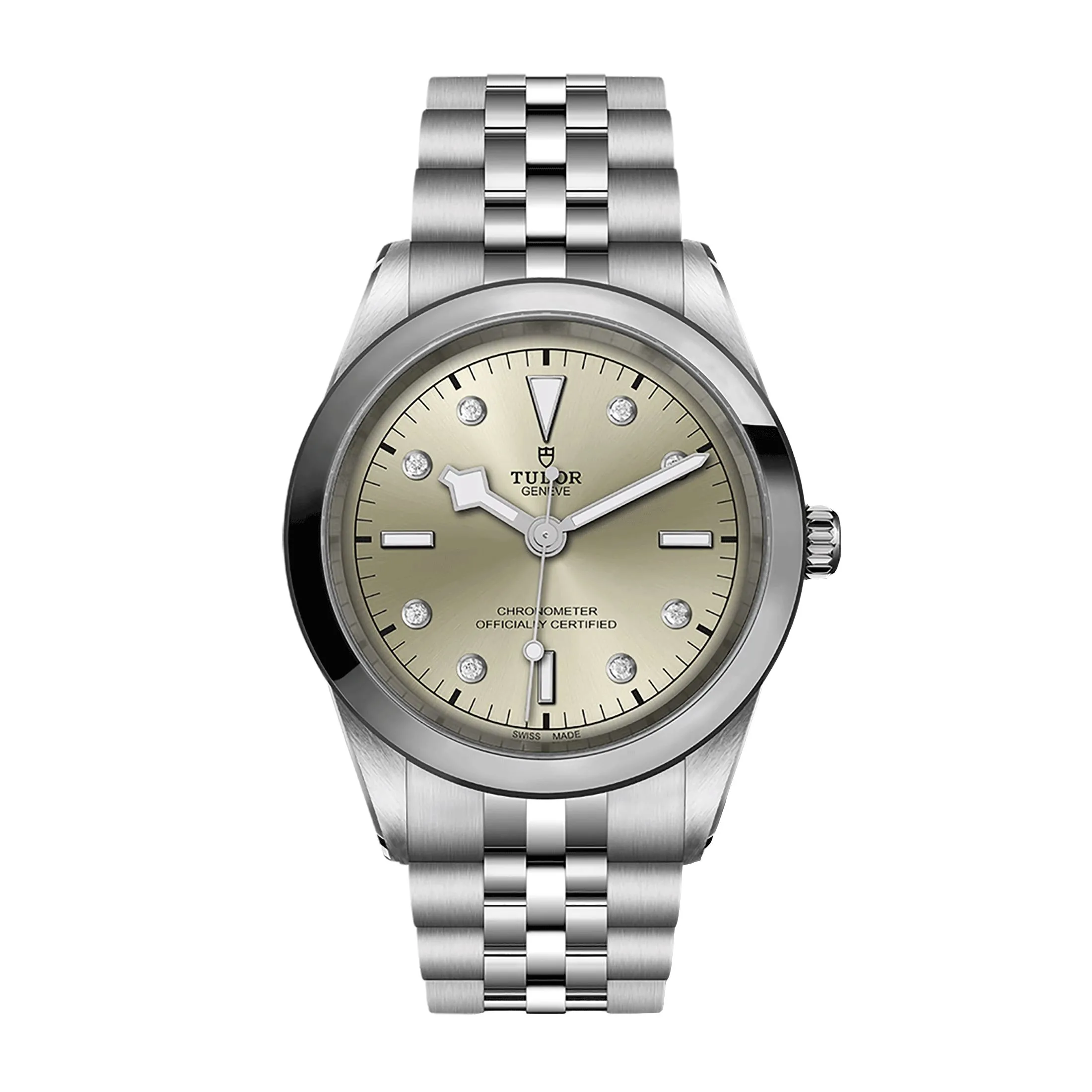 Montre Tudor Black Bay One 41 COSC automatique index diamants cadran champagne clair bracelet acier 41 mm