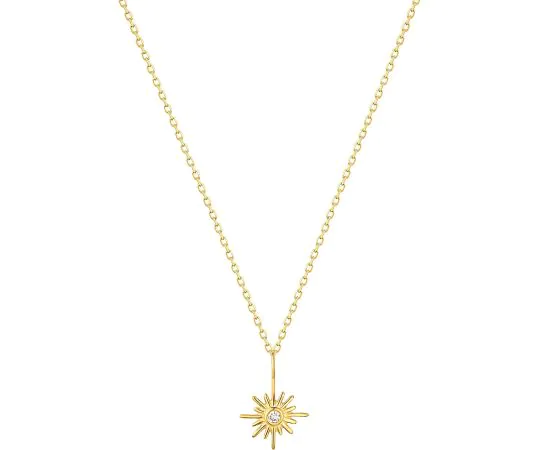 ANIA HAIE NAU001-08YG Sunburst Collier Femme or 14K, réglable