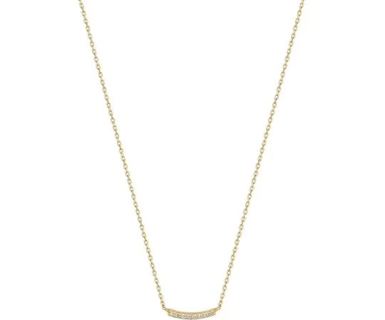 ANIA HAIE NAU004-03YG Magma Curve Collier Femme or 14K, réglable
