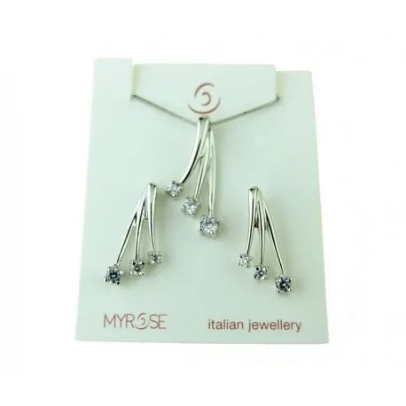 Parure con punti luce a trilogy pendenti P