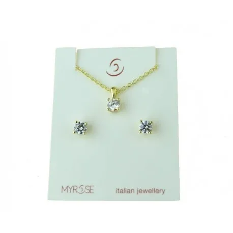 Parure con zirconi punto luce P