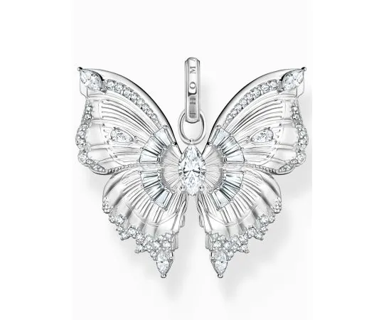 Thomas Sabo PE984-051-14 Pendentif butterfly avec pierres argent Femmes