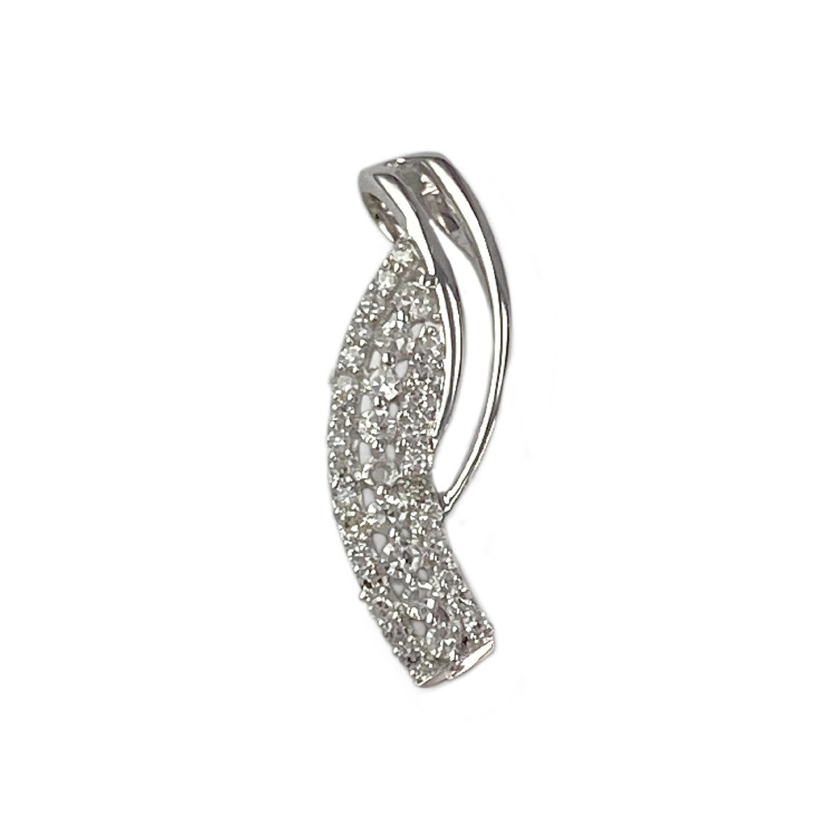 Pendentif d'occasion or 375 blanc diamants