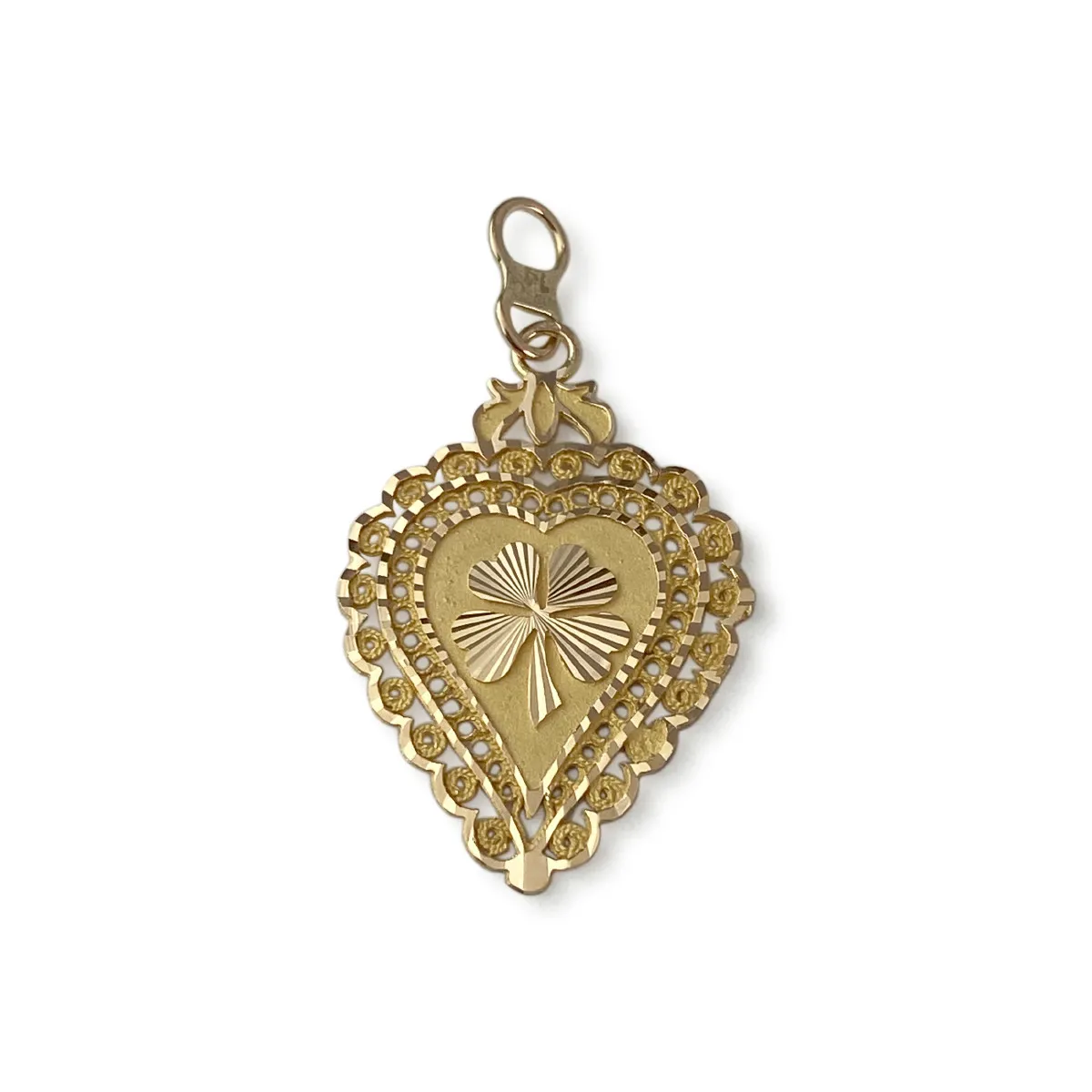 Pendentif d'occasion or 375 trefle