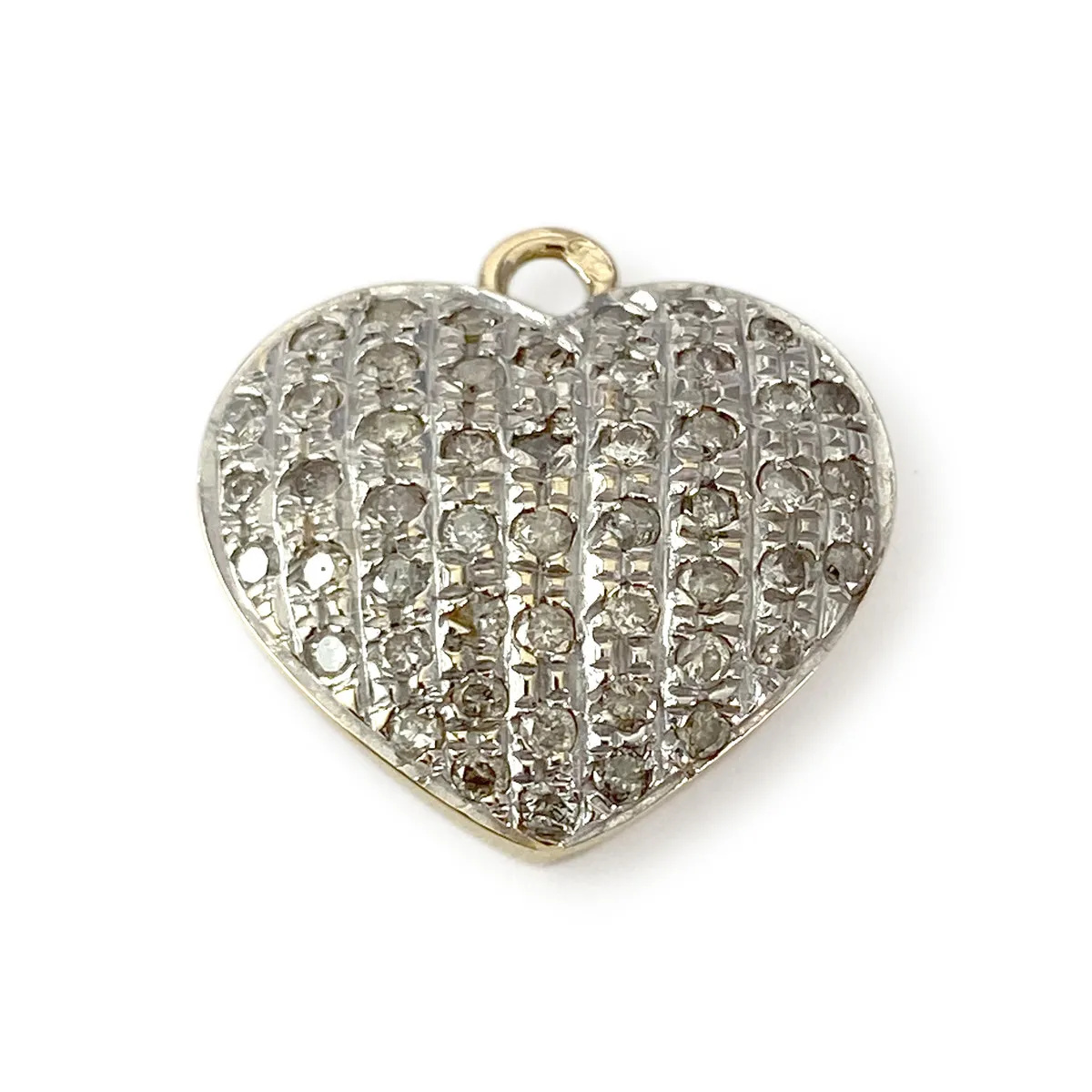 Pendentif d'occasion or 750 2 tons diamants
