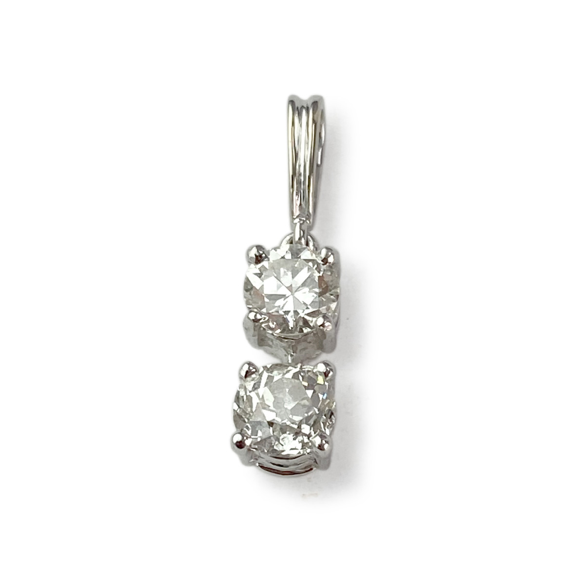 Pendentif d'occasion or 750 blanc diamants