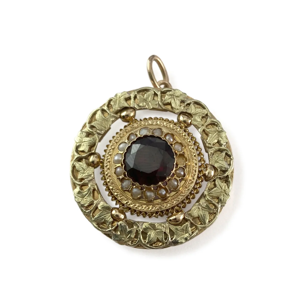 Pendentif d'occasion or 750 grenat rhodolité