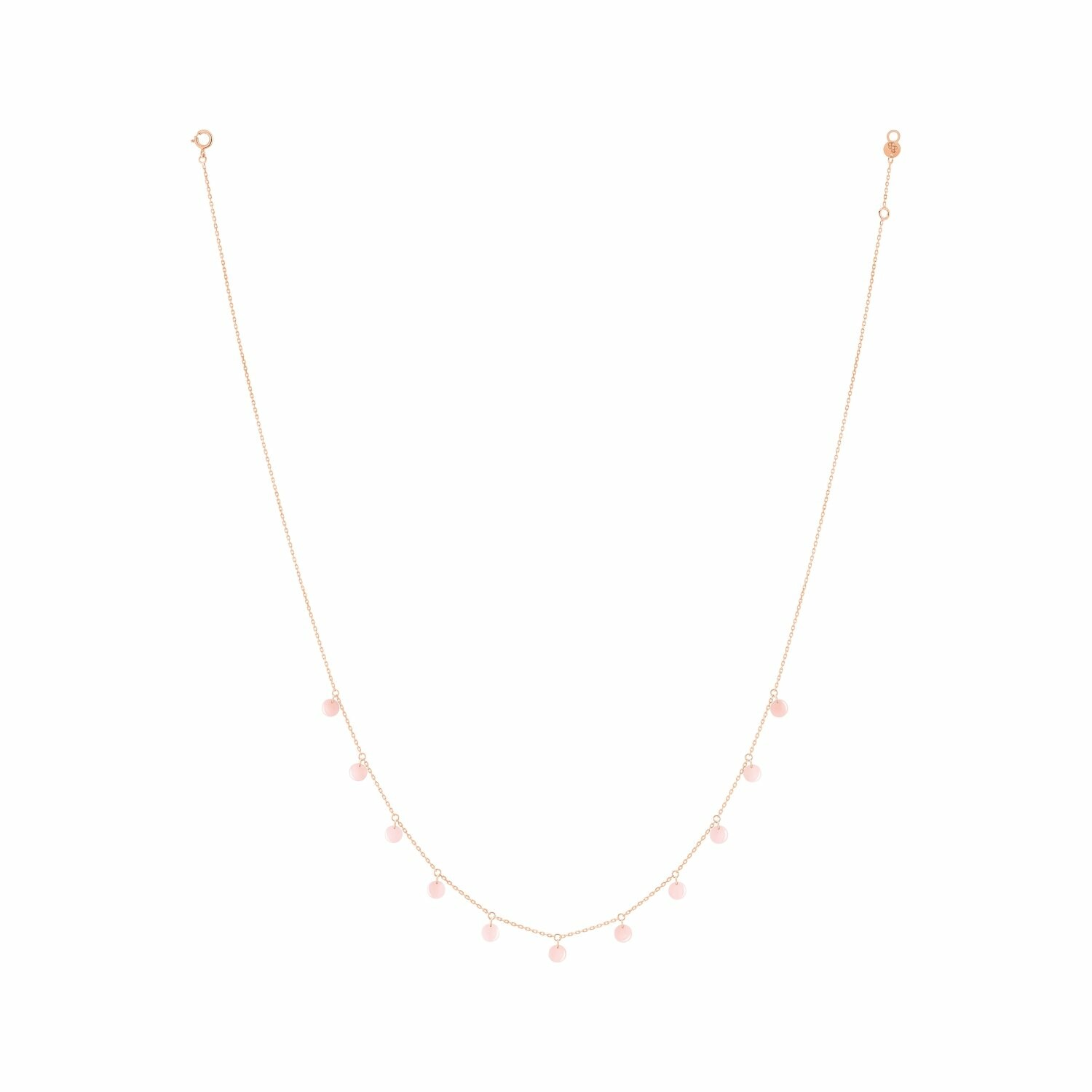 Achat Collier La Brune & La Blonde Polka en or rose et opale rose, 42cm