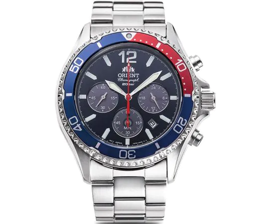 Orient RA-TX0201L10B Mako Chronographe Solaire Montre Homme 43mm 20ATM