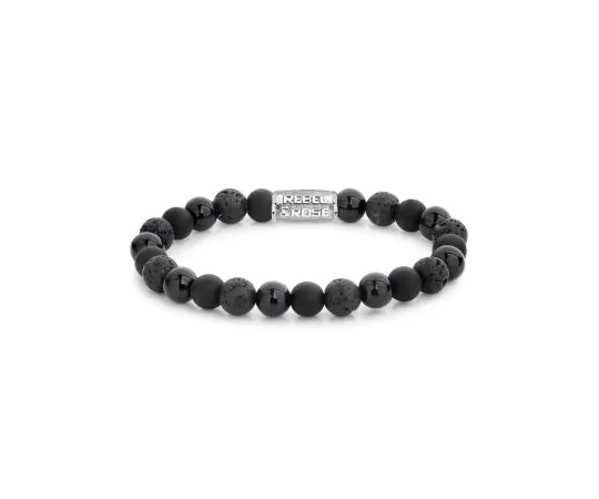 Rebel & Rose Bracelet Noir Rocks RR-80041-S-M Hommes