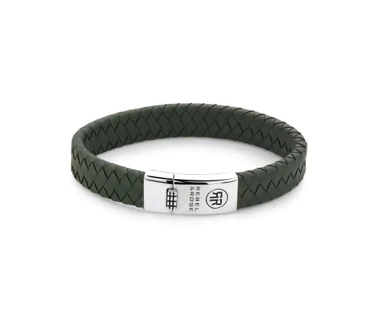 Rebel & Rose Bracelet Braided Flat RR-L0148-S-L Homme