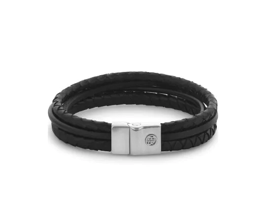 Rebel & Rose RR-M0054-S-XL Bracelet Full Metal Premium Combo 12mm Black