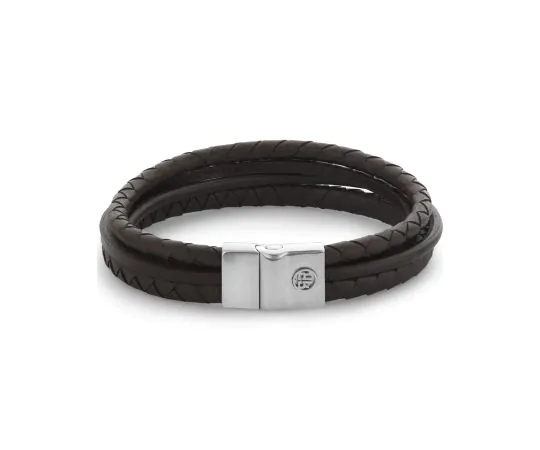 Rebel & Rose RR-M0055-S-L Bracelet Full Metal Premium Combo 12mm Brown