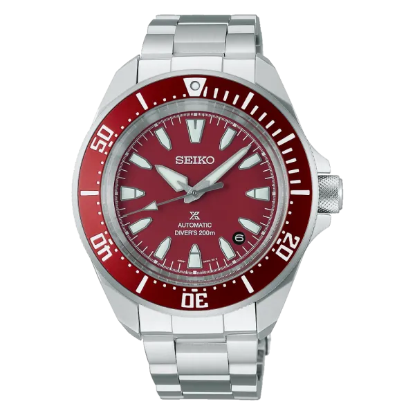 Seiko - Montre Homme Prospex Automatique Samurai - Cadran rouge - Ref SRPL11K1