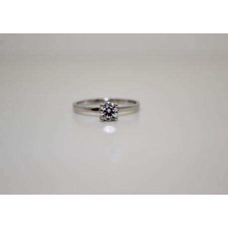 Solitaire bague en argent 925 et zircon