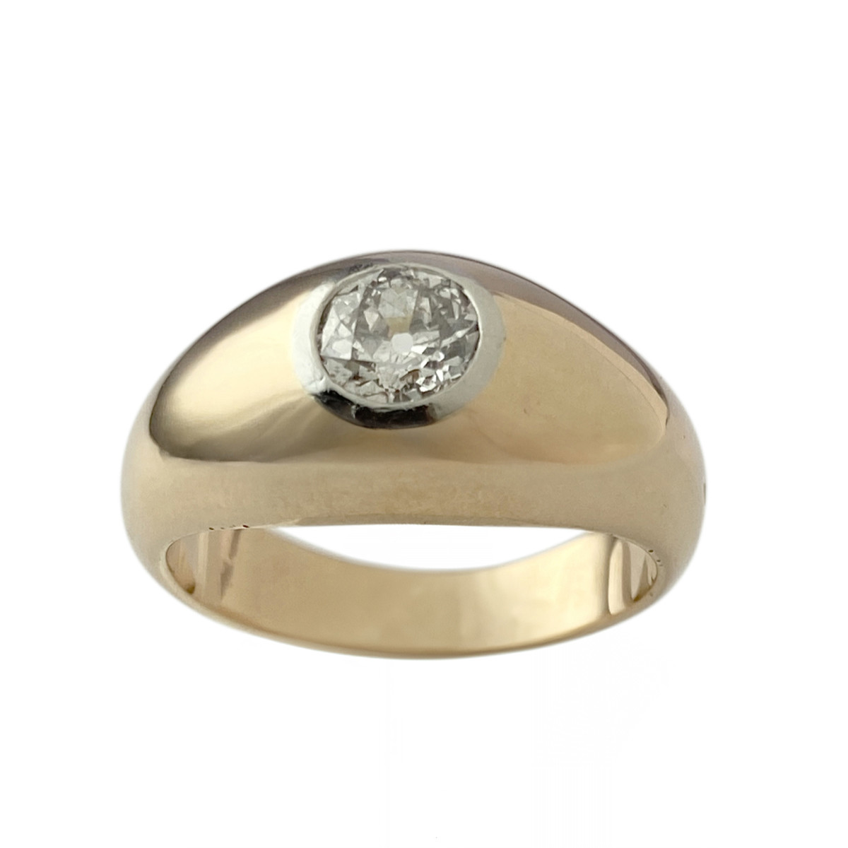 Solitaire d'occasion or 750 2 tons diamant