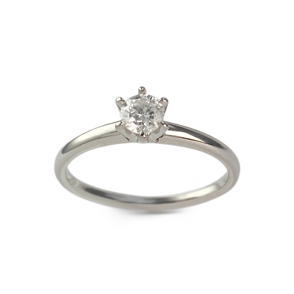 Solitaire d'occasion or 750 blanc diamant