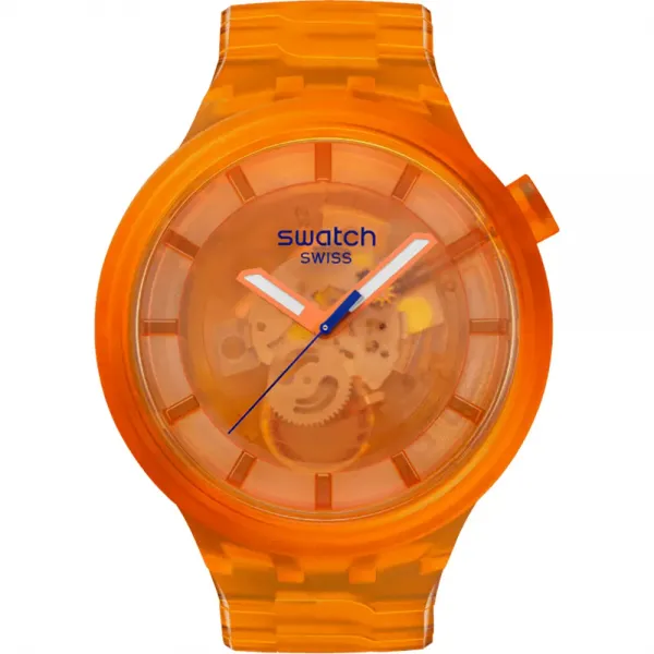 Swatch - Montre Mixte Orange Joy - Ref SB05O103