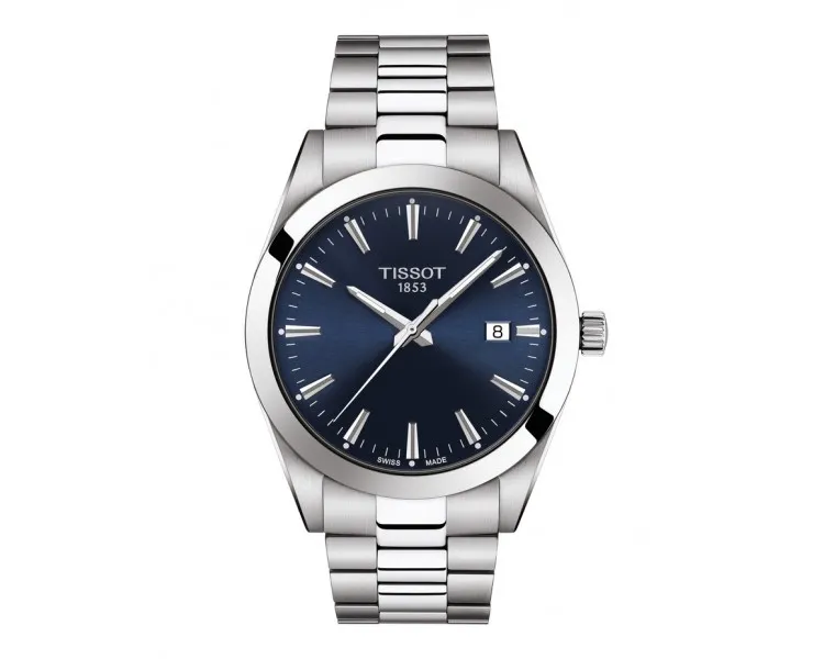 Montre Homme Tissot Gtleman bleu bracelet acier - Réf. T1274101104100