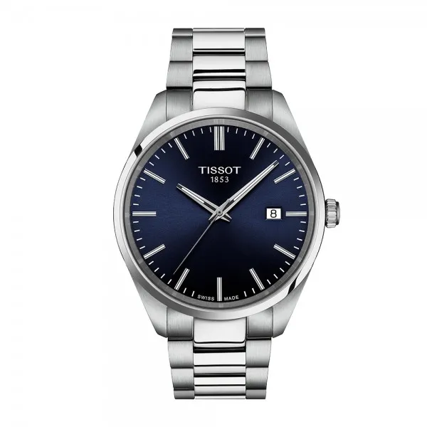 Montre Homme Tissot PR100 bleu bracelet acier - Réf. T1504101104100