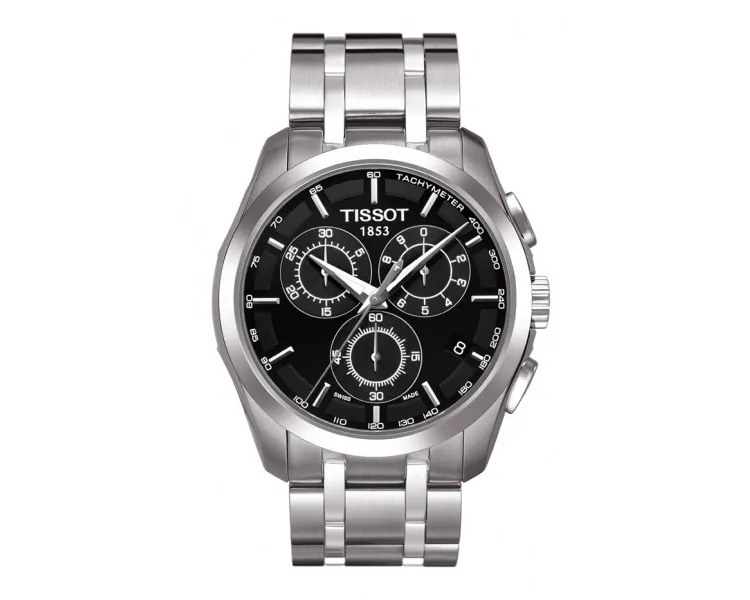 Montre Homme Tissot Couturier noir bracelet acier - Réf. T0356171105100