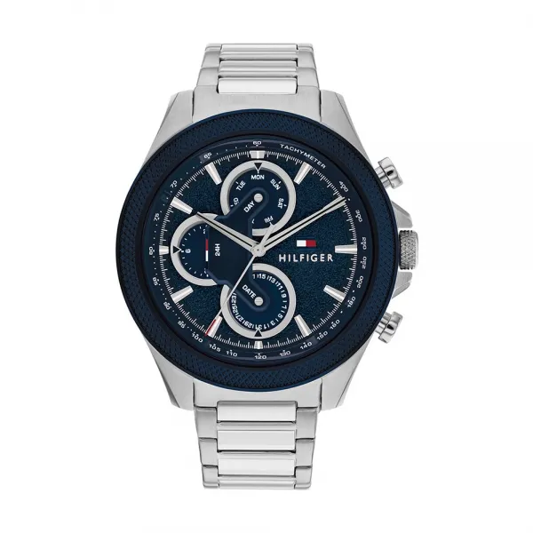 Tommy Hilfiger - Montre Homme - Clark - Multifonction - Cadran Bleu Marine - Bracelet Acier - Ref 1792080