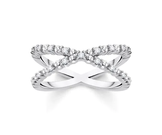 Thomas Sabo Bague pour femme TR2318-051-14-58 boules taille 58