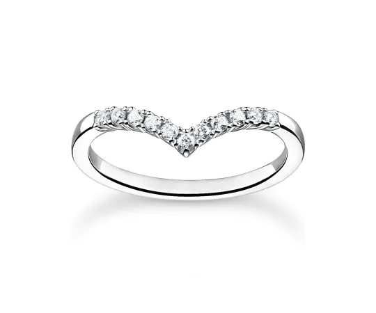 Thomas Sabo Bague pour femme TR2394-051-14-54 Forme en V taille 54