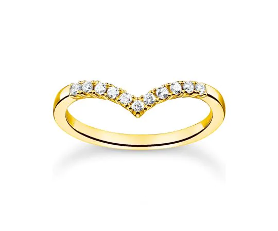 Thomas Sabo Bague pour femme TR2394-414-14-14-52 Forme en V taille 52