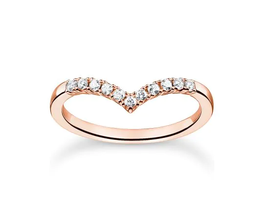 Thomas Sabo Bague pour femme TR2394-416-14-56 Forme en V taille 56