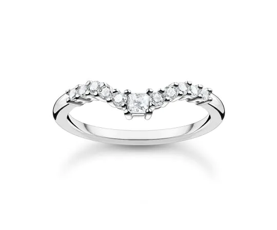 Thomas Sabo Bague pour femme TR2398-051-14-52 Forme en V taille 52