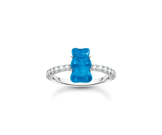 Thomas Sabo TR2459-052-1-52 Bague Argentée avec ourson Doré rose et zirconia Femme