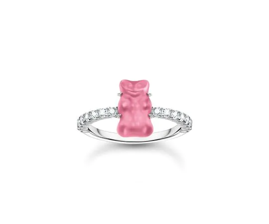 Thomas Sabo TR2459-052-9-54 Bague argent avec Ours d'or rose et zircon Femme
