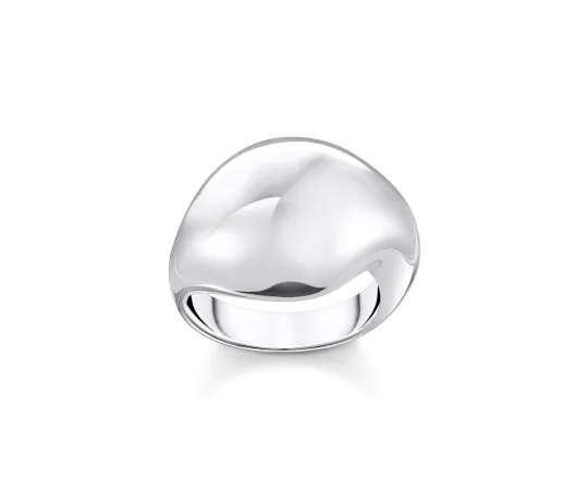 Thomas Sabo TR2470-001-21-56 Bold - Bague argentée en forme de goutte organique Femme