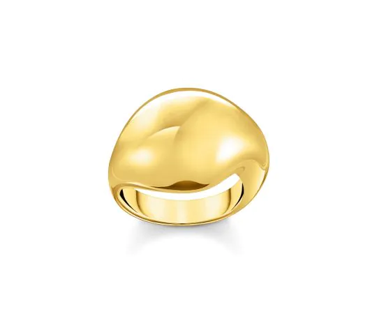 Thomas Sabo TR2470-413-39-56 Bold - Bague dorée à l'or fin en forme de goutte organique Femme
