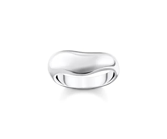 Thomas Sabo TR2473-001-21-54 Bold - Bague argentée forme galbée Femme