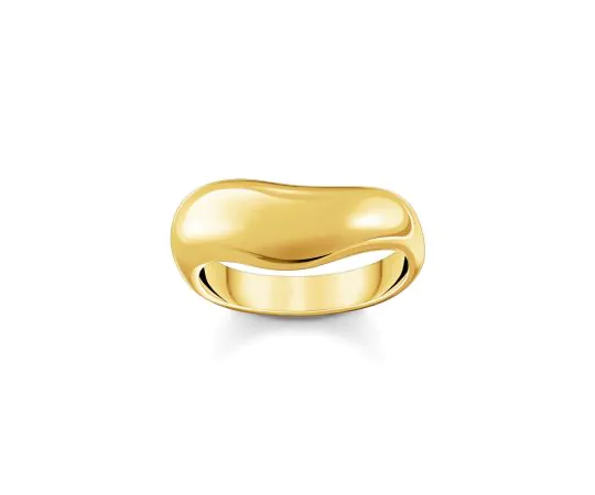 Thomas Sabo TR2473-413-39-54 Bold - Bague dorée en forme incurvée Femme