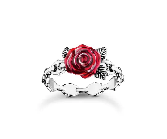 Thomas Sabo TR2482-664-10-56 Anneau Argenté Roses Romance Femme