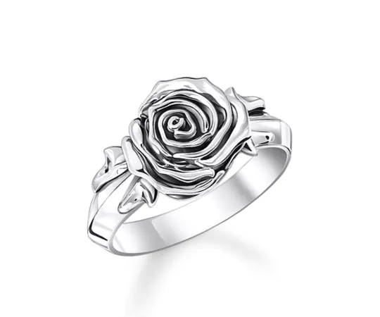 Thomas Sabo TR2487-637-21-54 Bague midnight rose argent Femmes