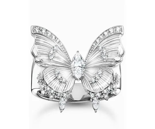 Thomas Sabo TR2495-051-14-56 Bague cocktail butterfly argent Femmes