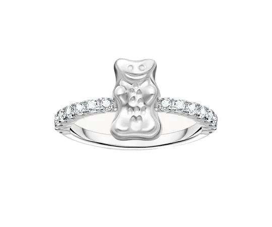 Thomas Sabo TR2504-051-14-54 Bague Avec Haribo Ours d'Or Et De Pierres Argent Femme