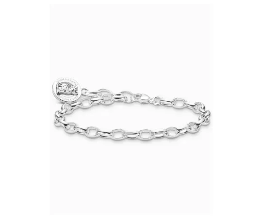 Thomas Sabo X0291-001-21-L17 Bracelet à breloques en argent avec anneau logo Ours d'Or