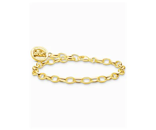Thomas Sabo X0291-413-39-L17 Bracelet à breloques doré avec anneau logo ourson en or